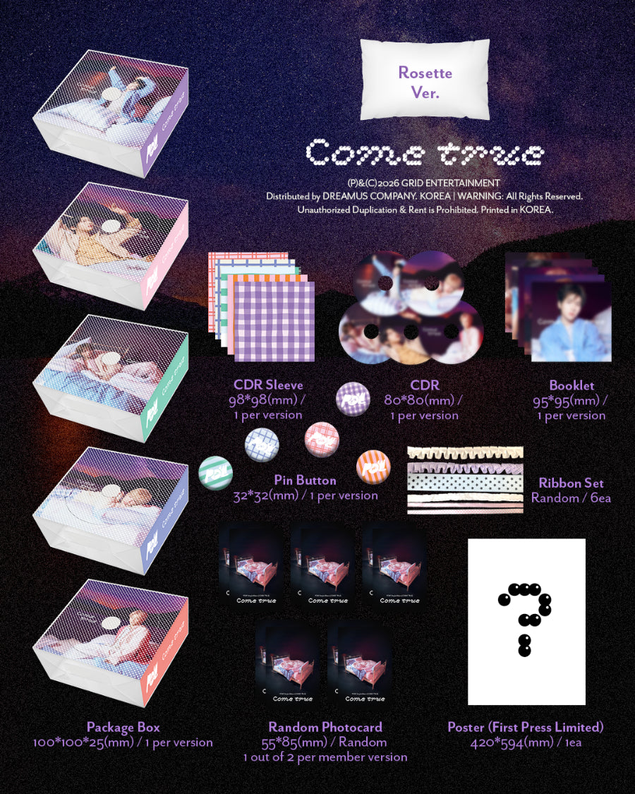 [SIGNED] POW - Come True (Single Album) [Rosette Ver.]