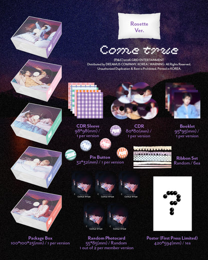 [SIGNED] POW - Come True (Single Album) [Rosette Ver.]