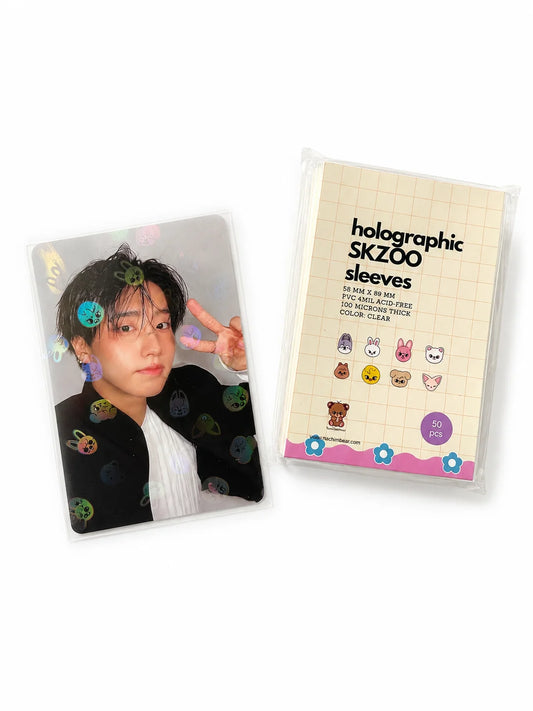 [NACHIMBEAR] Holographic SKZOO Photocard Sleeves