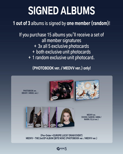 *PRE-ORDER* [EUROPE LUCKY DRAW/SIGNED EVENT] MEOVV - BITE NOW (2nd Mini Album)