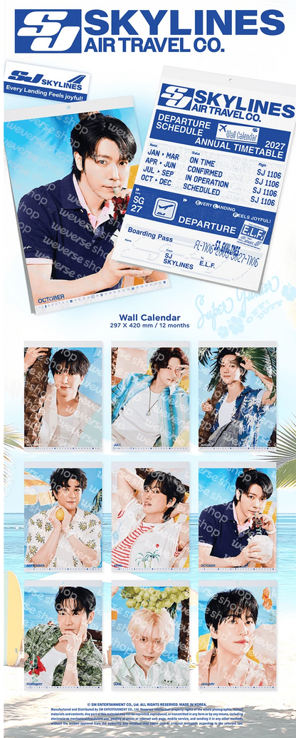 *PRE-ORDER* SUPER JUNIOR - [2027 Wall Calendar] Skylines