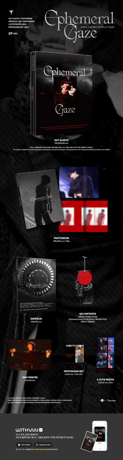 *PRE-ORDER* TAEMIN - [EPHEMERAL GAZE] World Tour in Incheon QR Ver. + POB