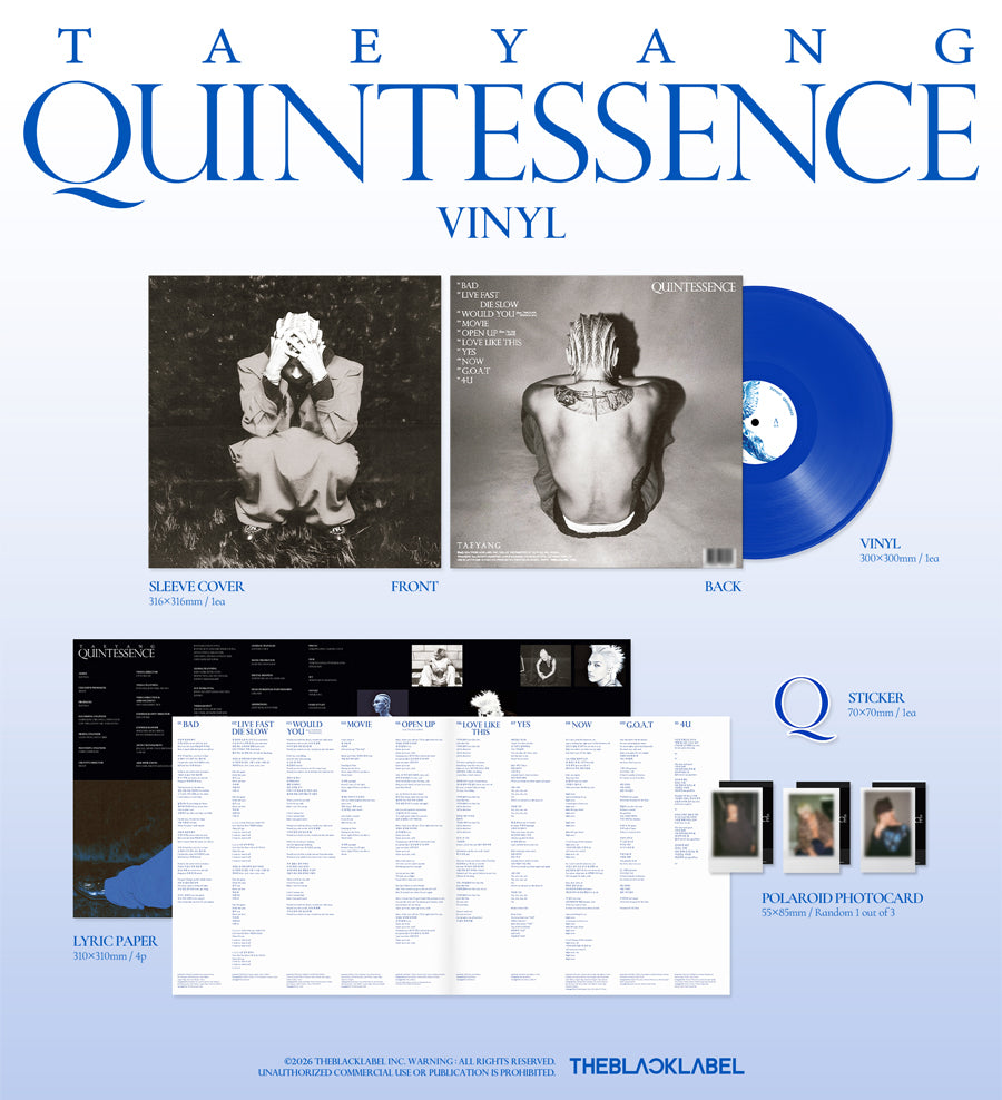 *PRE-ORDER* TAEYANG - Quintessence [LP/Vinyl Ver.]