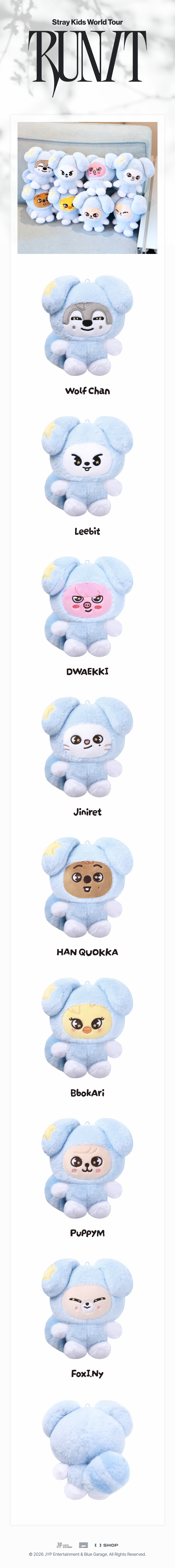 *PRE-ORDER* STRAY KIDS - [Run It MD] SKZOO Plush In TASY