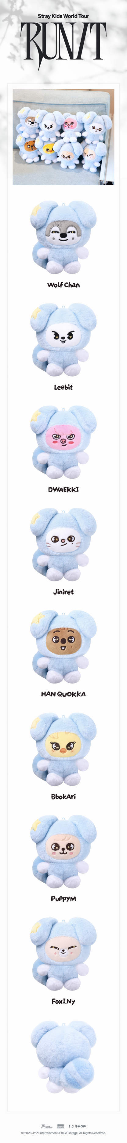 *PRE-ORDER* STRAY KIDS - [Run It MD] SKZOO Plush In TASY