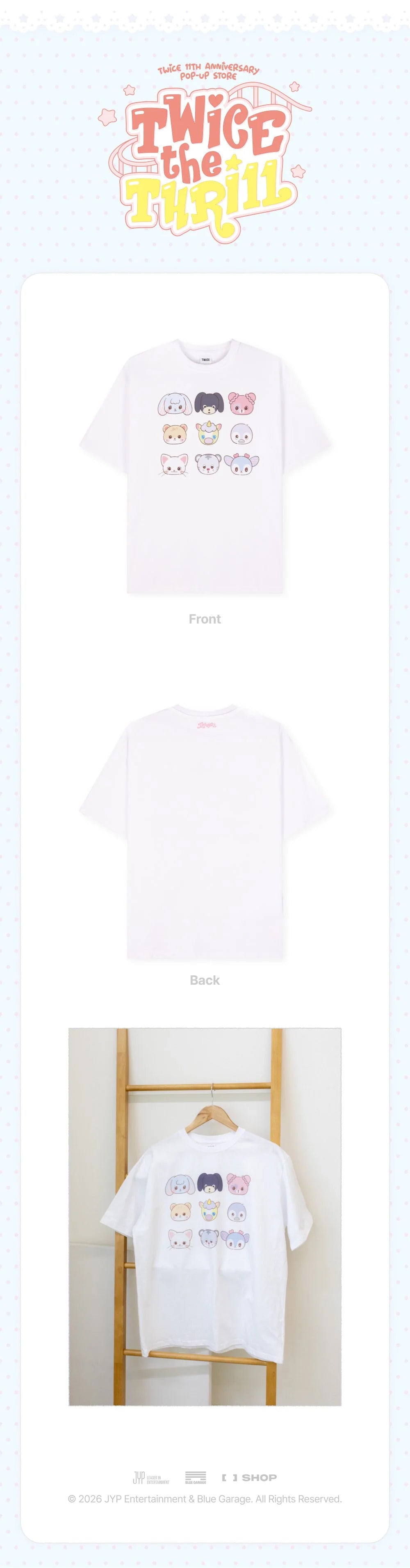 *PRE-ORDER* TWICE - [TWICE THE THRILL POP-UP MD] White T-Shirt