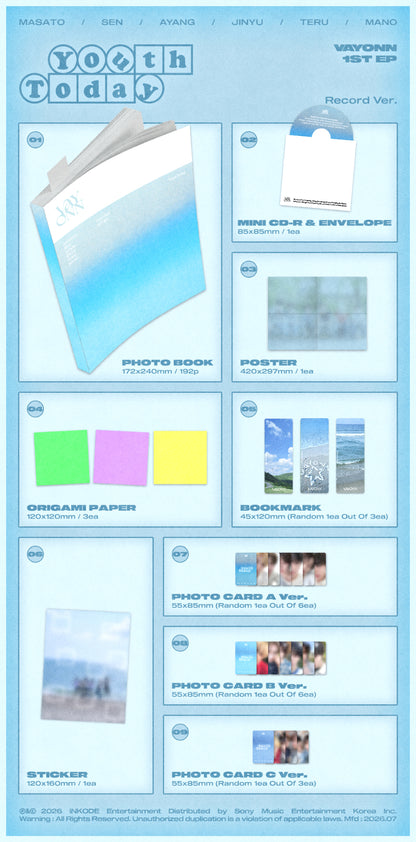 *PRE-ORDER* VAYONN - Youth Today [Record Ver.]