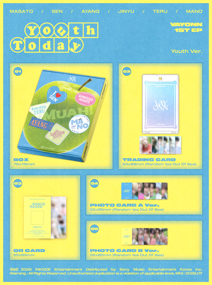*PRE-ORDER* VAYONN - Youth Today [Youth Ver.]