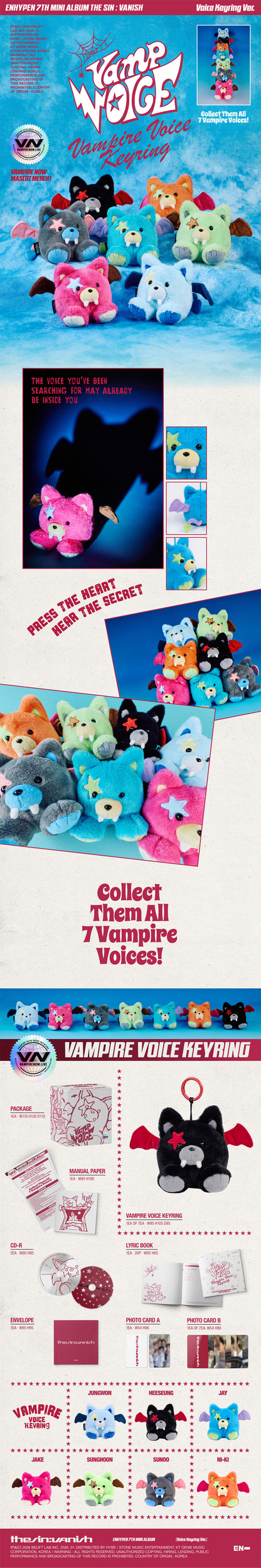 *PRE-ORDER* ENHYPEN - THE SIN: VANISH [Voice Keyring Ver.]