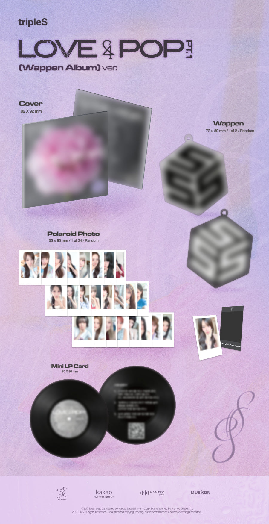 tripleS - LOVE&POP Pt. 1 (3rd Studio Album) [Wappen Album]