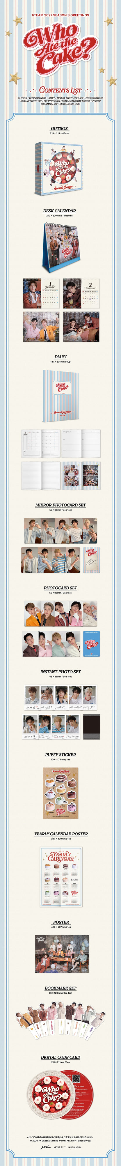 *PRE-ORDER* &TEAM - ['WHO ATE THE CAKE?'] 2027 Season's Greetings