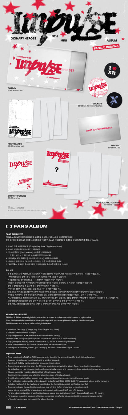 *PRE-ORDER* XDINARY HEROES - Impulse [Fans Album Ver.]