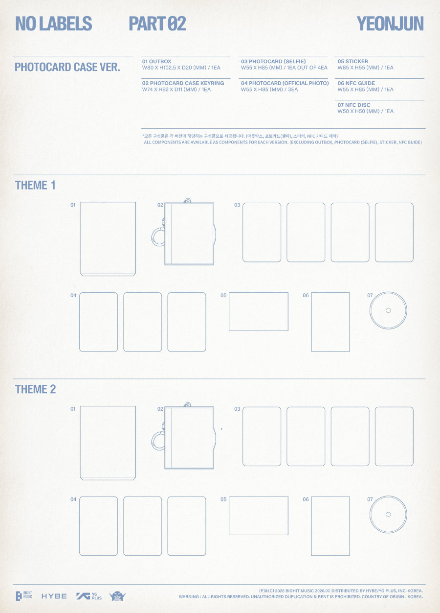 *PRE-ORDER* TXT YEONJUN - No Labels: Part 02 [Photocard Case Ver.]