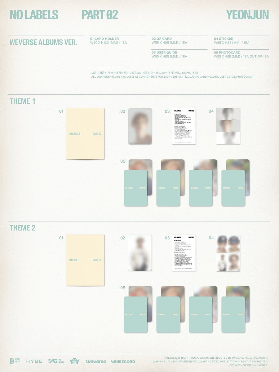 TXT YEONJUN - No Labels: Part 02 [Weverse Ver.]