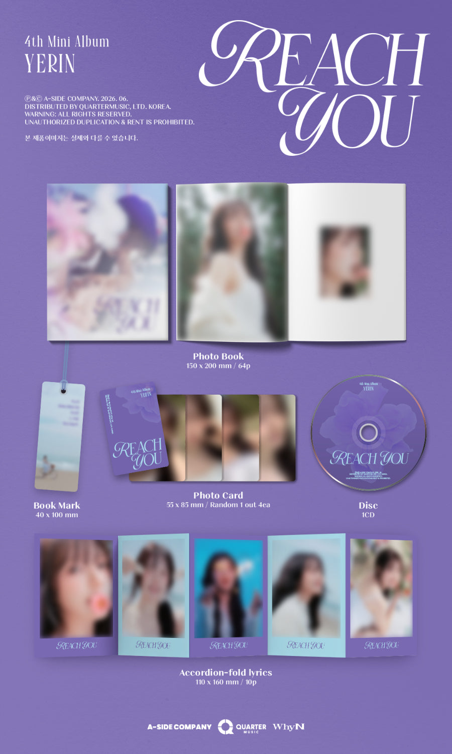 *PRE-ORDER* YERIN - Reach You [Photobook Ver.]
