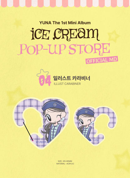 *PRE-ORDER* ITZY YUNA - [Ice Cream Pop-Up MD] Illustrated Carabiner