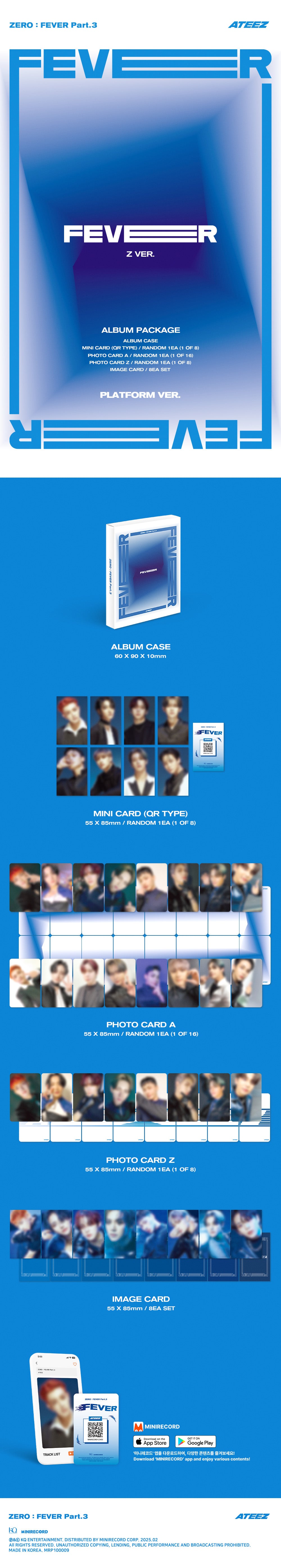 ATEEZ minirecord FEVER ver. トレカ ウヨン - ATEEZ Mini Zero Re